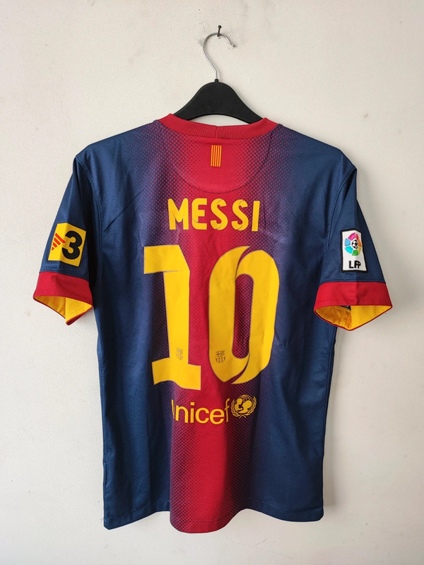 SPANISH LA LIGA BARCELONA FC 2012-2013 LA LIGA CHAMPION MESSI 10 JERSE –  vintage soccer jersey