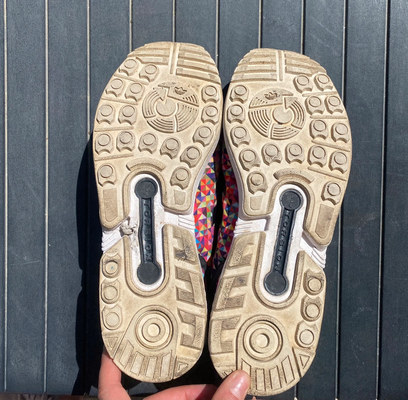 Baskets Adidas zx flux Arlequin multicolores Vinted