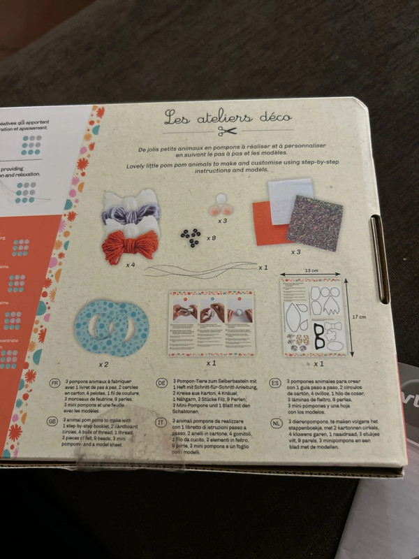 Coffret pompons 3 petits animaux neuf 4