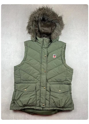 Vintage Ralph Lauren Puffer Vest Sleeveless Hooded Gilet Fur Trim | Navy | Size M | Men #312, brand: Ralph Lauren, condition: Very good, size: M, €50.00, €53.20 includes Buyer Protection