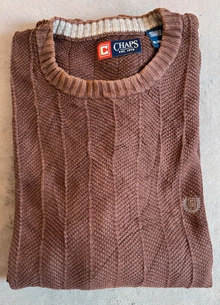 Pull Vintage Chaps Ralph Lauren Taille XL - Tricot Torsades Marron 100% Coton - Années 90, marque: Chaps Ralph Lauren, état: Très bon état, taille: XL, 5,99 €, 6,99 € Protection acheteurs incluse