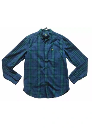 Lyle & Scott Shirt Navy/Green Check Cotton Long Sleeve Size S VGC, brand: Lyle & Scott, condition: Very good, size: S, £5.00, £5.95 includes Buyer Protection Pro