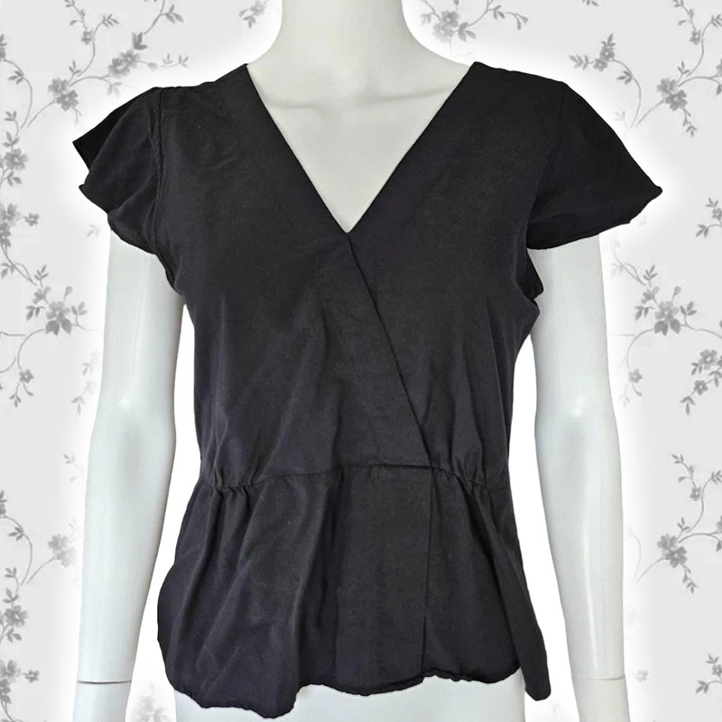 minimalist flowy goth blouse 2