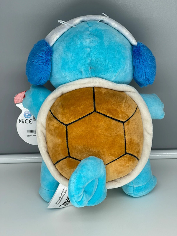 Pokemon holiday Squirtle plush with ear muffs NWT 8 inches 2