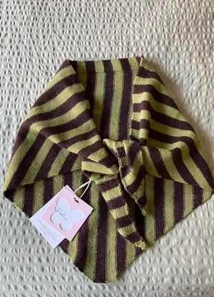 Groen/bruin gestreept punt sjaaltje, merk: Fashion, staat: Nieuw met prijskaartje, € 14,99, € 16,44 inclusief Kopersbescherming