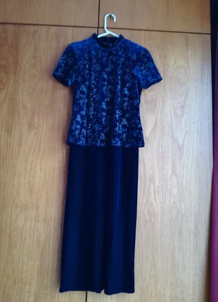 Elegante vintage jurk fluweelachtig met strass, merk: Canda, staat: Heel goed, maat: M / 38 / 10, € 55,00, € 58,45 inclusief Kopersbescherming