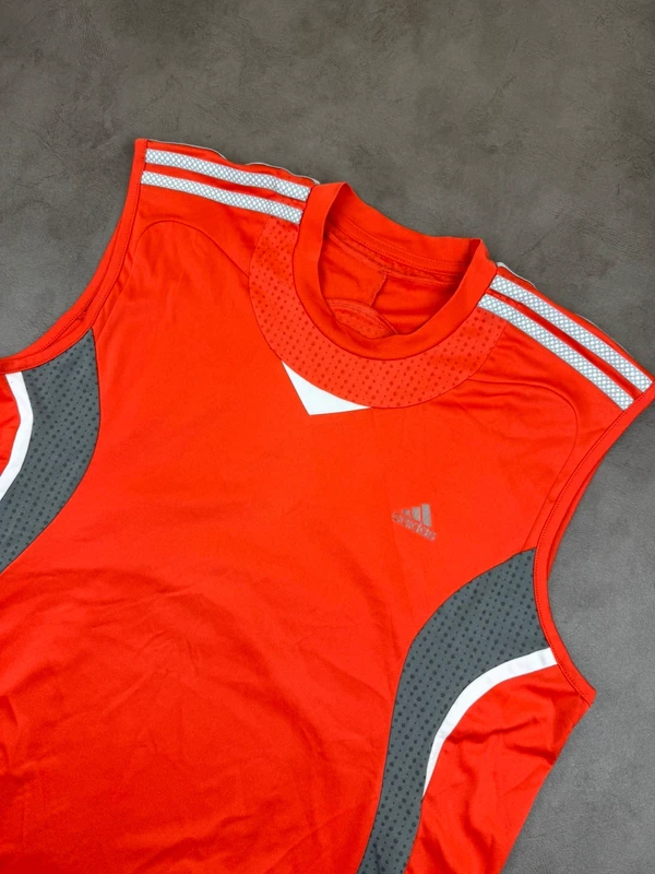 Débardeur Adidas Vintage Y2k 00’s Orange Taille L - photo numéro 3