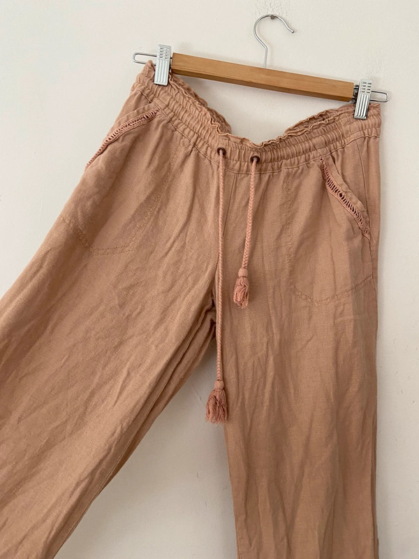 Linen wide leg pants 2