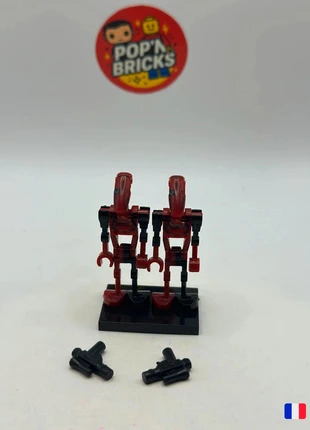 Figurine type LEGO – 2 Battle Droid – Star Wars – Droïde de combat rouge, brand: Star Wars, condition: Very good, size: Preemie, up to 44cm, €3.30, €4.17 includes Buyer Protection