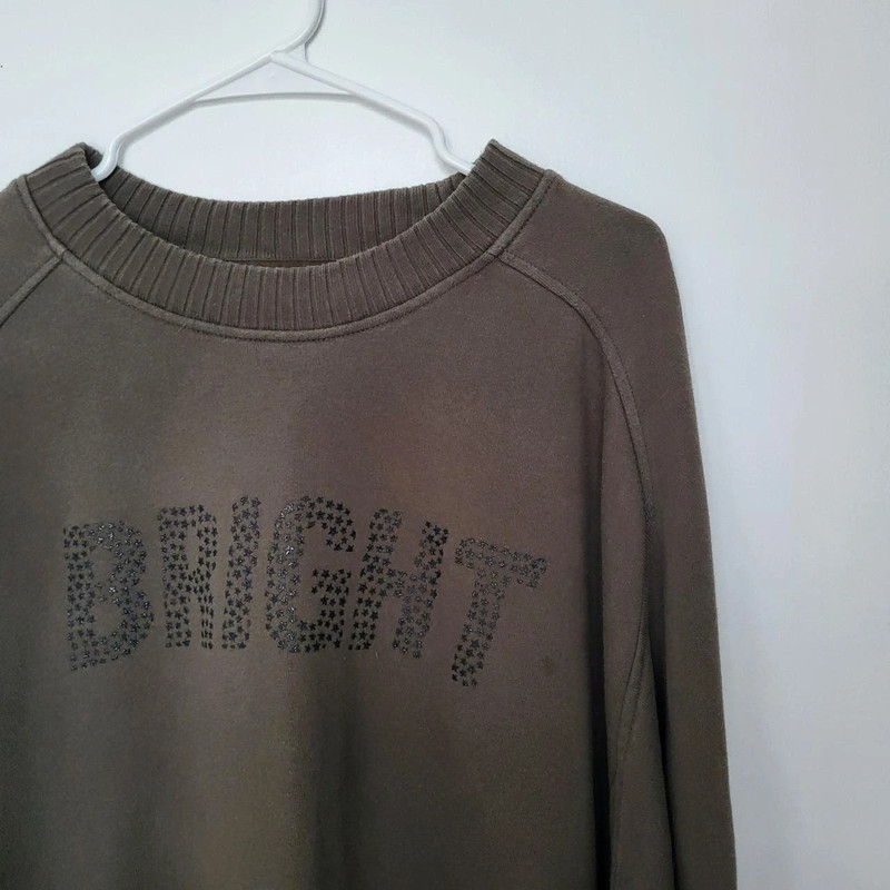 AERIE dark green/black "bright" oversized crewneck sweatshirt 1