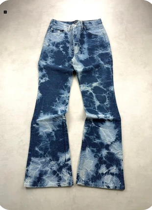 Jean Jennyfer Flare / Patte d'eph Taille Haute Tie-Dye FR 36 - Fabriqué en France, marque: Vintage Dressing, état: Très bon état, taille: L / 40 / 12, 29,90 €, 32,10 € Protection acheteurs (Pro) incluse