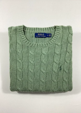 Pull Torsadé Ralph Lauren Homme. Vert, Logo Brodé. Taille L. 100% Coton, marque: Ralph Lauren, état: Très bon état, taille: L, 59,90 €, 63,60 € Protection acheteurs incluse