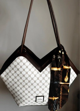 stunning brown and cream monogram handbag with shoulder straps in brand new condition, brand: Cream, condition: Very good, £15.00, £16.45 includes Buyer Protection