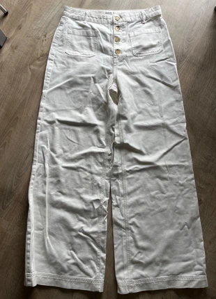 Pantalon taille haute jambes larges blanc neuf kiabi, marque: Kiabi, état: Neuf sans étiquette, taille: XL / 42 / 14, 17,00 €, 18,55 € Protection acheteurs incluse