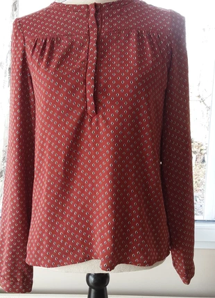 Haut Promod bordeaux imprimé détails dentelle S, marke: Promod, zustand: Sehr gut, größe: S / 36 / 8, 6,00 €, 7,00 € inklusive Vinted-Käuferschutz