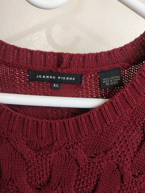 Xl burgundy sweater 100% cotton 2