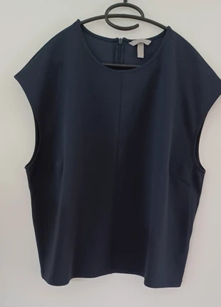 Blouse sans manche bleu marine H&M XL, marca: H&M, estado: Muy bueno, tamaño: XL / 42 / 14, 3,95 €, 4,85 € Protección al comprador incluida