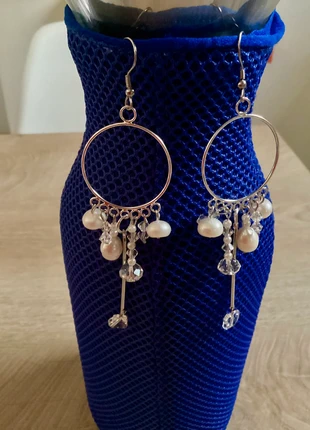 Orecchini con perle e cristalli Swarovski, marke: Artigiano, zustand: Neu, 10,00 €, 11,20 € inklusive Vinted-Käuferschutz