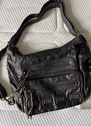 Sac à bandoulière noir multi-poches, brand: Vintage Love, condition: Very good, €63.00, €66.85 includes Buyer Protection Pro