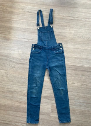 jeans salopette , merk: Denim, staat: Goed, maat: 11 jaar / 146 cm, € 3,50, € 4,38 inclusief Kopersbescherming