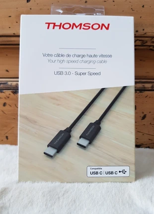 Cable de charge usb c vers usb c, brand: Thomson, condition: New with tags, €7.00, €8.05 includes Buyer Protection