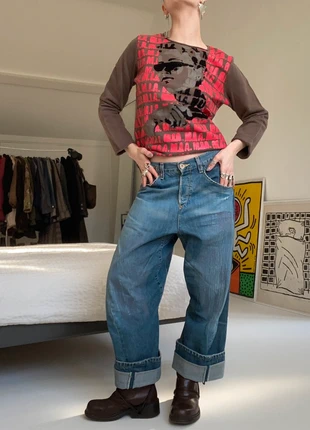 Vintage Teddy smith longsleeve graphic, merk: Vintage Dressing, staat: Goed, maat: S / 36 / 8, € 15,00, € 16,45 inclusief Kopersbescherming