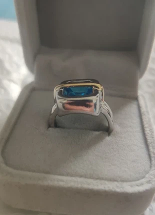 Bold Blue Zircon Ring – Stunning Statement Sparkle, brand: Silver, condition: New with tags, size: Adjustable, £5.50, £6.48 includes Buyer Protection