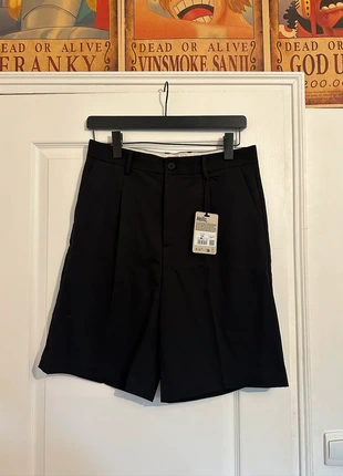 Bermuda à pinces taille élastiquée – Noir, brand: BZB, condition: New with tags, size: M, €10.00, €11.20 includes Buyer Protection