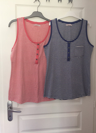 Lot débardeurs rayés Gemo - taille XL, brand: Gémo, condizioni: Nuovo senza cartellino, taglia: XL / IT 46 / EU 42, €4.00, €4.90 include la Protezione acquisti