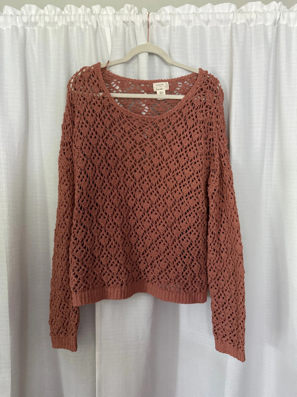 Nicole Miller Crochet Sweater 1