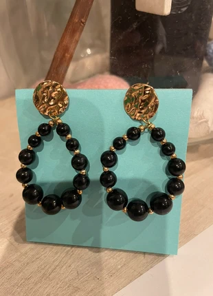 Boucles d’oreilles noires et dorées Zara ohrringe pendientes orecchini, brand: Zara, condition: New without tags, €7.00, €8.05 includes Buyer Protection