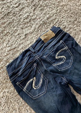 Jean Silver Jeans Broderie Y2K coupe évasé taille L flare - 2000s femme style miss me A744, merk: Vintage Dressing, staat: Heel goed, maat: L / 40 / 12, € 23,00, € 24,85 inclusief Kopersbescherming Pro