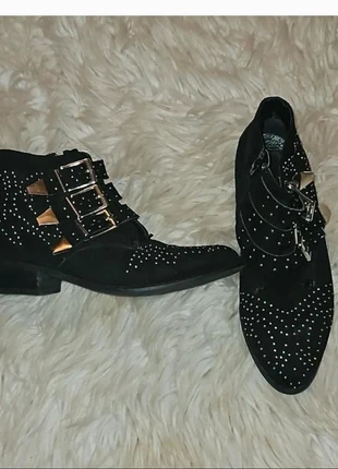 ~~Diva Black Studded Ankle Booties | Silver Studs | Size 8~~, brand: Diva, condition: Very good, size: 6, £19.65, £21.33 includes Buyer Protection