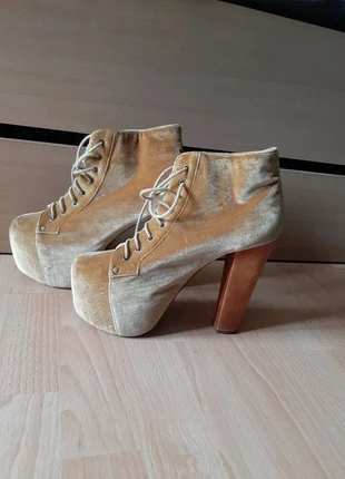 Lita Jeffrey Campbell velour jaune doré, marca: Jeffrey Campbell, estado: Muito bom, tamanho: 39, €12.00, €13.30 inclui Proteção do Comprador