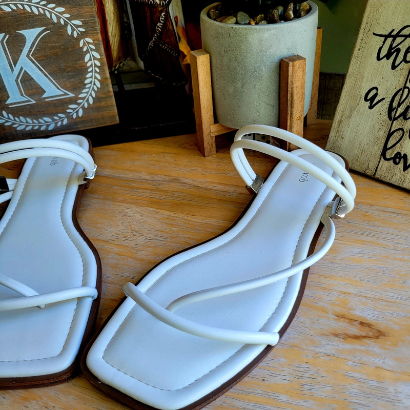 Vodvob White Strappy Sandals 1