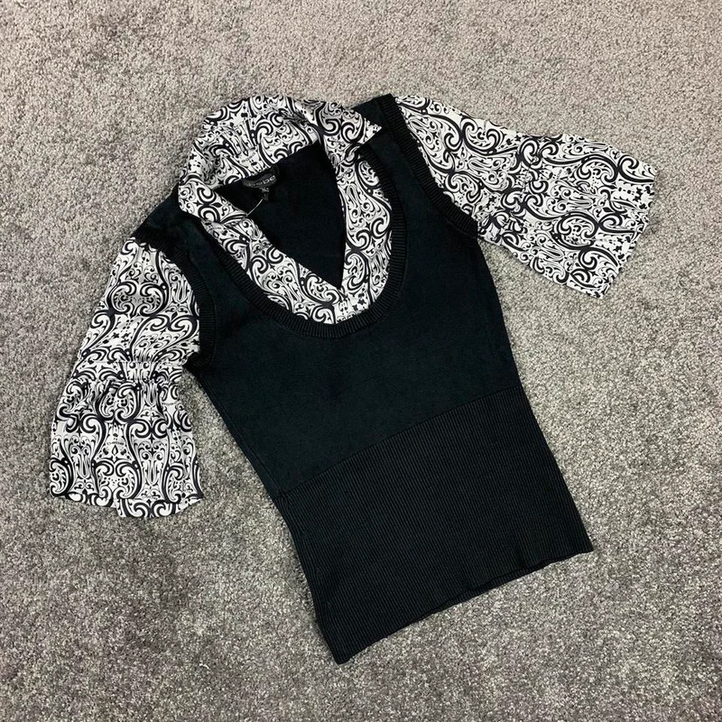 Y2K Bebe Layered Sweater Vest 1