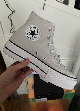 Converse gris crème cream grey plateforme platform compensées baskets sapatilhas zapatillas 38, marque: Converse, état: Neuf avec étiquette, taille: 38, 40,00 €, 42,70 € Protection acheteurs (Pro) incluse
