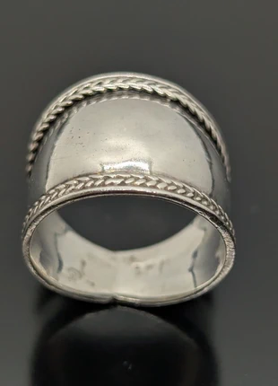 Bague bandeau ethnique en argent 925, état: Très bon état, taille: 18,5 mm, 22,00 €, 23,80 € Protection acheteurs (Pro) incluse