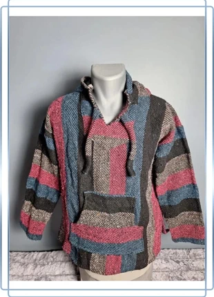 sweat a capuche / Hoodie/baja/poncho véritable mexicain - taille M -  homme / fait main, marque: Fait Main, état: Très bon état, taille: M, 12,50 €, 13,83 € Protection acheteurs incluse