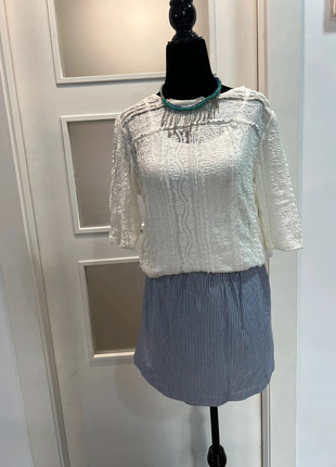 Falda a rayas de Molly Bracken, XL, marque: Molly Bracken, état: Neuf sans étiquette, taille: XL / 42 / 14, 7,00 €, 8,05 € Protection acheteurs incluse