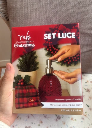 🎄 Set Bagno Mastro Bianco Christmas - Dispenser Vetro + 3 Lavette Nuove!, marke: Mastro Bianco, zustand: Neu, mit Etikett, 9,00 €, 10,15 € inklusive Vinted-Käuferschutz