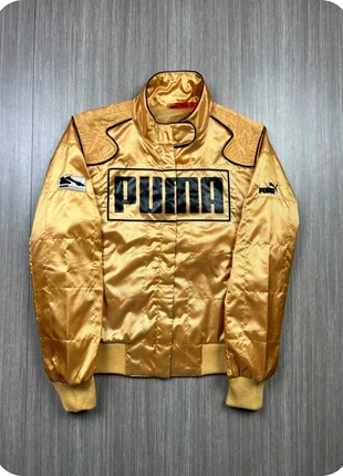 Veste Puma Motorsport Bomber Jacket Racing Gold 2000’s Vintage Y2K Fashion Sport - Doré (S), merk: Puma, staat: Heel goed, maat: S / 36 / 8, € 39,90, € 42,60 inclusief Kopersbescherming