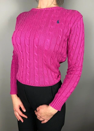 pull Ralph Lauren torsadé rose vif logo brodé - S femme - coton TRL 23, marque: Ralph Lauren, état: Très bon état, taille: S / 36 / 8, 50,00 €, 53,20 € Protection acheteurs (Pro) incluse