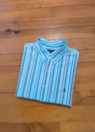 Chemise à rayures - Ralph Lauren - Blake - Logo brodé marine - Blanc, rouge, bleu - Taille XL, marca: Ralph Lauren, estado: Bueno, tamaño: XL, 22,99 €, 24,84 € Protección al comprador incluida