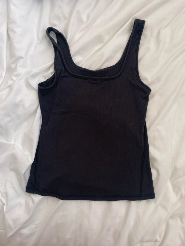 black lululemon square neck tank 1