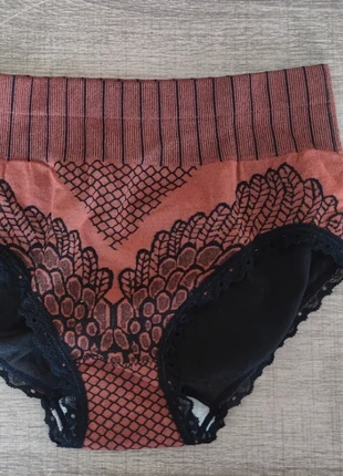🧡 Culotte taille haute femme – orange & noir – taille M, état: Neuf avec étiquette, taille: M / 38 / 10, 6,00 €, 7,00 € Protection acheteurs (Pro) incluse