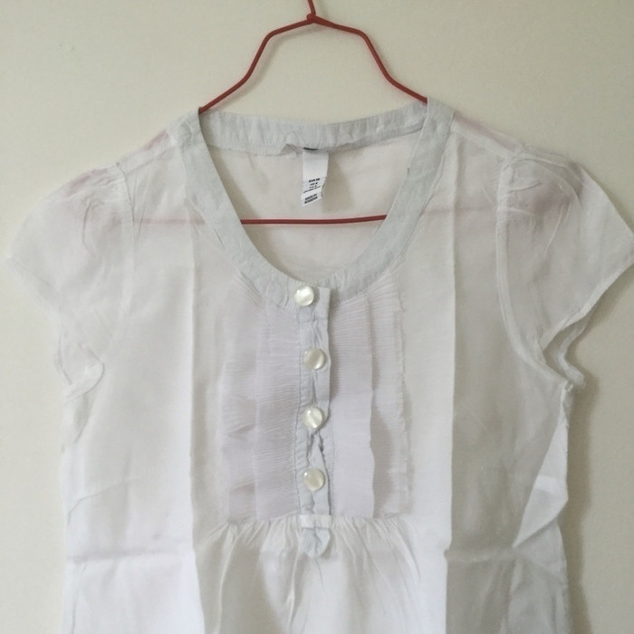 Blouse blanche manches courtes H&M taille 36 2