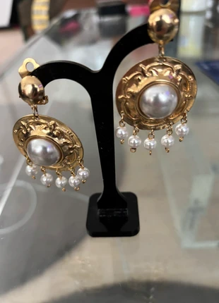 Adorable paire de boucles d’oreilles clips dorées, marque: Vintage Chic, état: Neuf sans étiquette, 10,00 €, 11,20 € Protection acheteurs (Pro) incluse