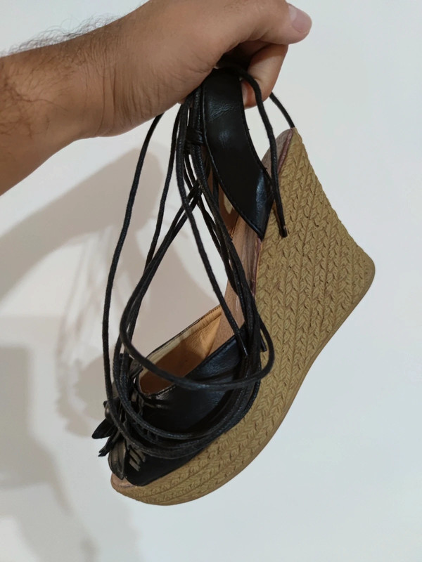 Zeppe nere lacci best sale