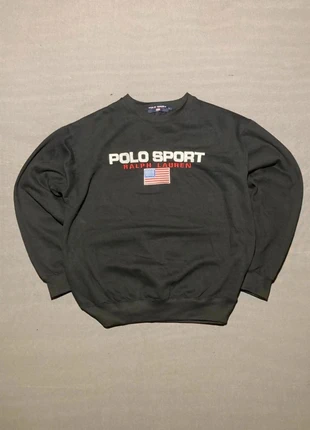 Black Polo Sport Sweatshirt with Bold White Logo & USA Flag 🎴, marque: Polo Sport Ralph Lauren, état: Très bon état, taille: M, 45,00 €, 47,95 € Protection acheteurs incluse